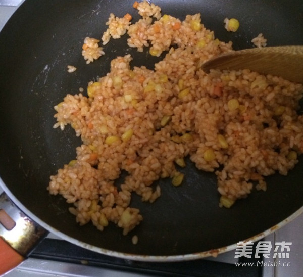 Fried Rice with Cheese Sauce recipe