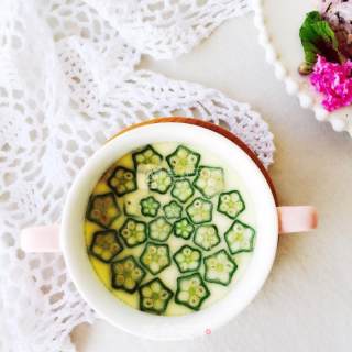 Okra Steamed Custard recipe