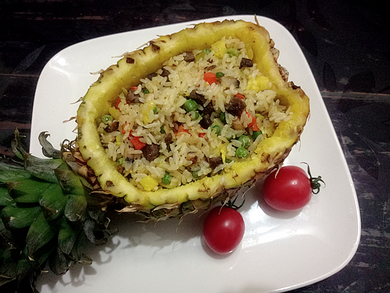 Assorted Pineapple Fried Rice recipe