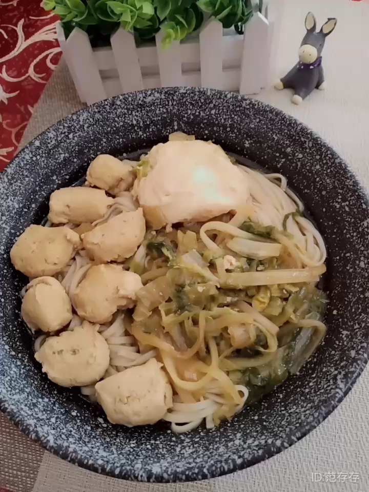 Lettuce Chicken Ball Noodle Soup recipe