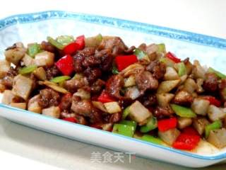 Delicious Stir-fry "dried Diced Duck in Oyster Sauce" recipe