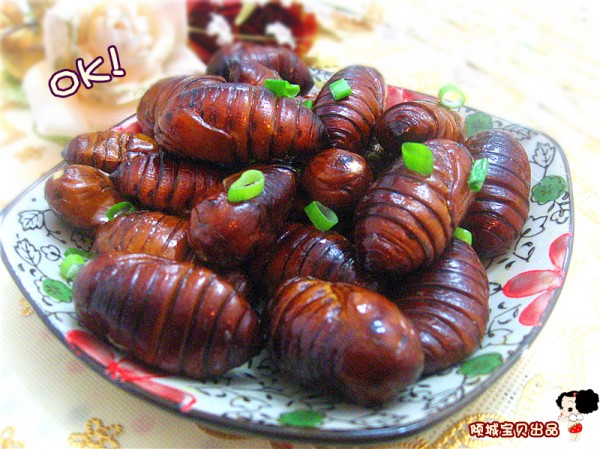 Fried Silkworm Chrysalis recipe