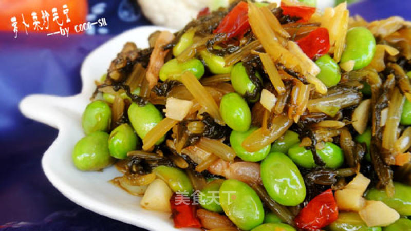 Stir-fried Edamame with Radish Vegetables recipe