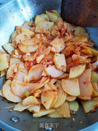 Spicy Cabbage Potato Chips recipe