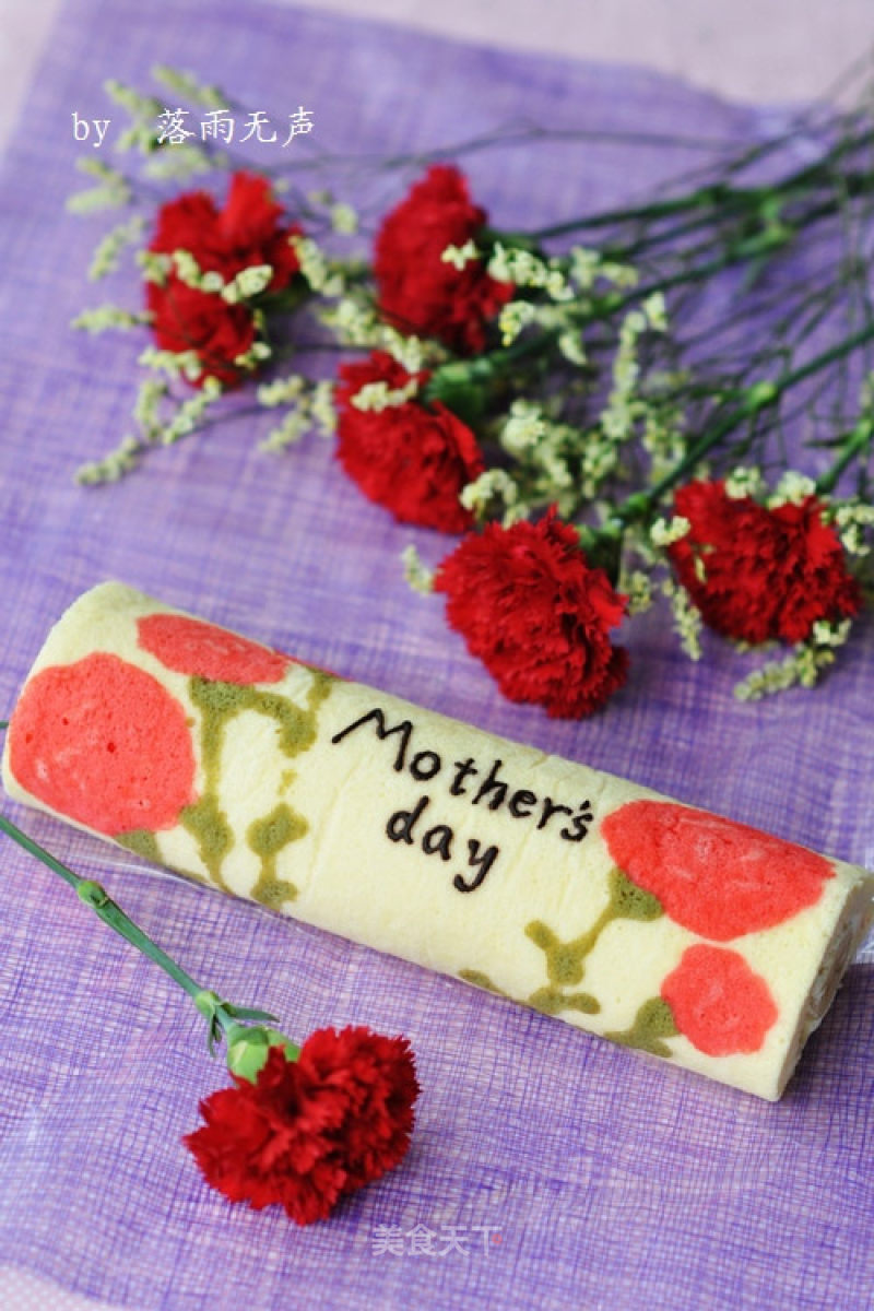 A Gift for Mother's Day-carnation Cake Roll