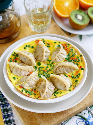 Fried Dumplings with Eggs recipe