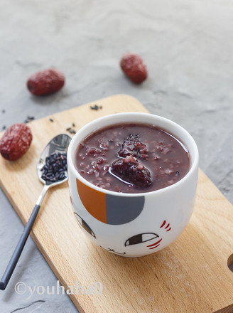 Purple Rice Porridge with Red Dates recipe