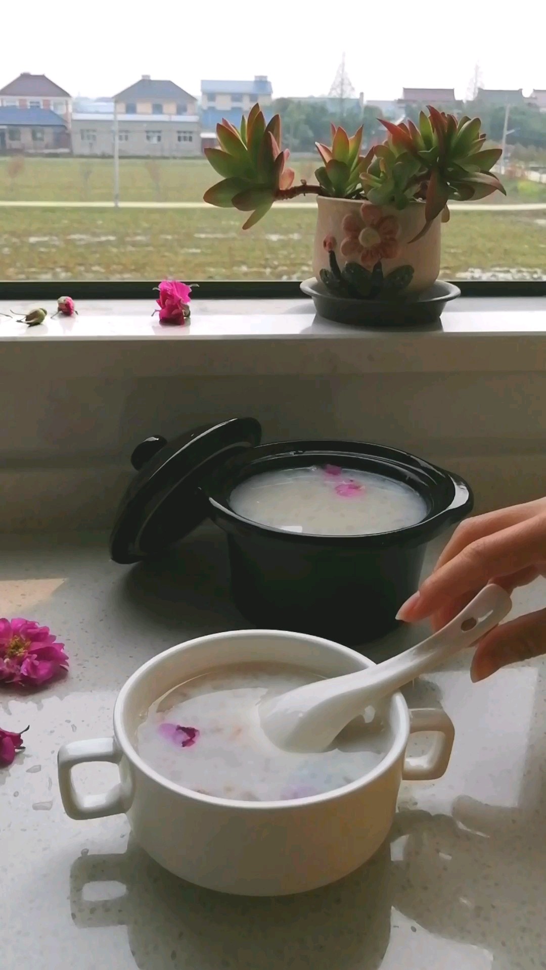 Rose Peach Gel Soup recipe