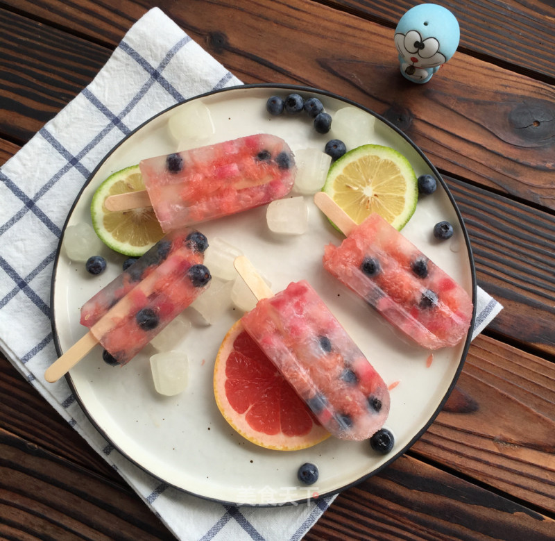 Colorful Fruit Popsicles recipe