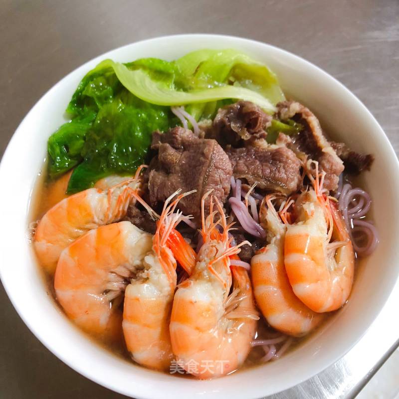 Shrimp Pork Noodle Soup (quick Breakfast) recipe