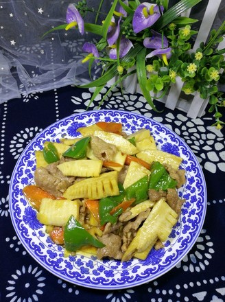 Fried Pork with Winter Bamboo Shoots recipe