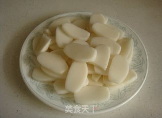 Stir-fried Rice Cake with Spinach recipe