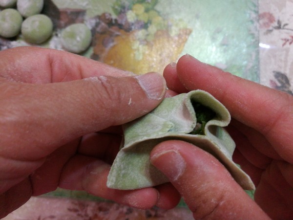 Green Dumplings Stuffed with Beef and Fennel recipe