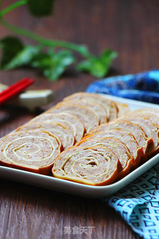 Smoked Bean Curd Meat Roll recipe