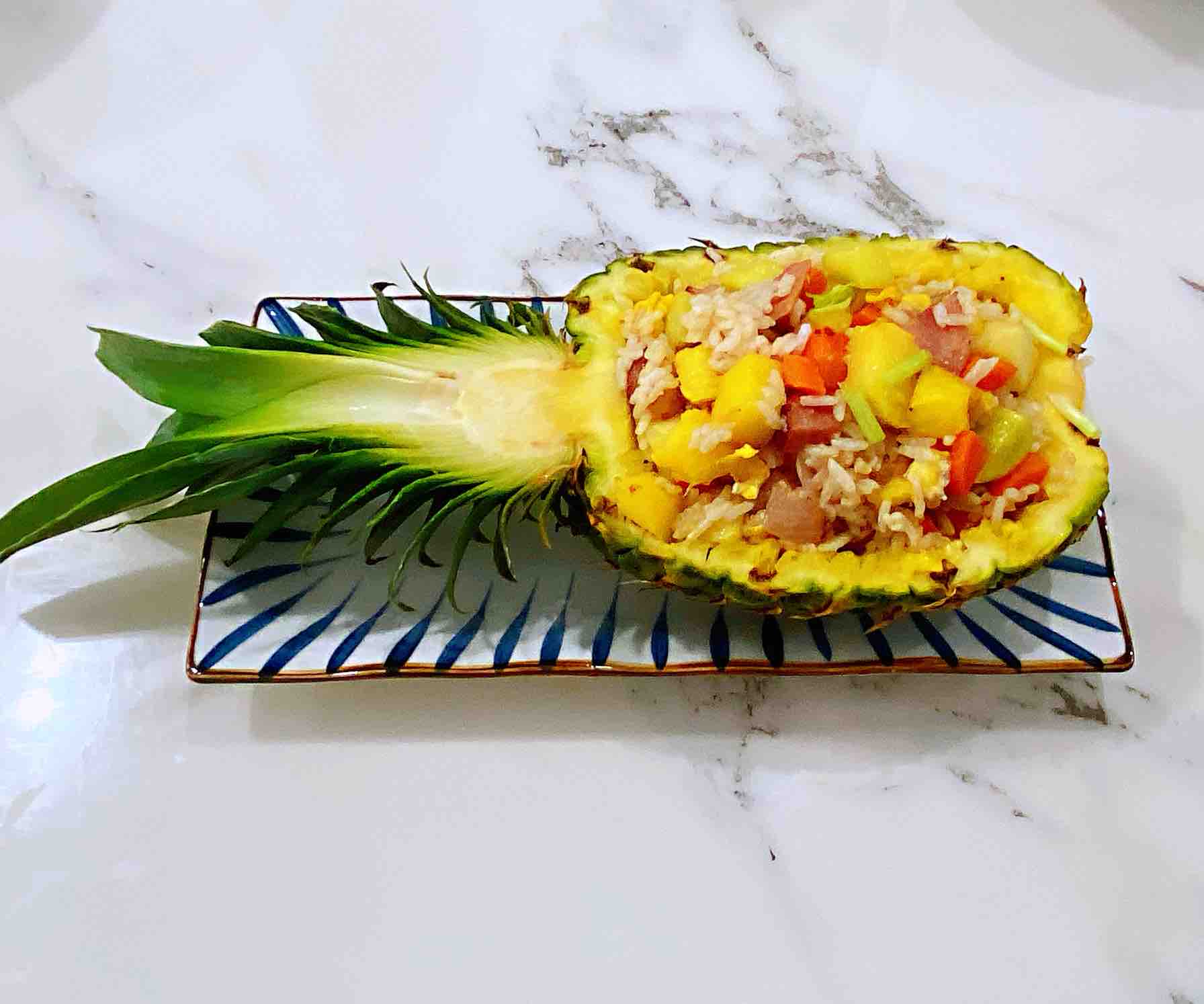 [recipe for Pregnant Women] Colorful Pineapple Rice, Bright Color and Sweet recipe