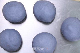 Butterfly Pea Flower Chestnut Mochi Soft Ou Bun recipe