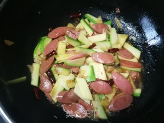 Stir-fried Ham Sausage with Summer Melon recipe