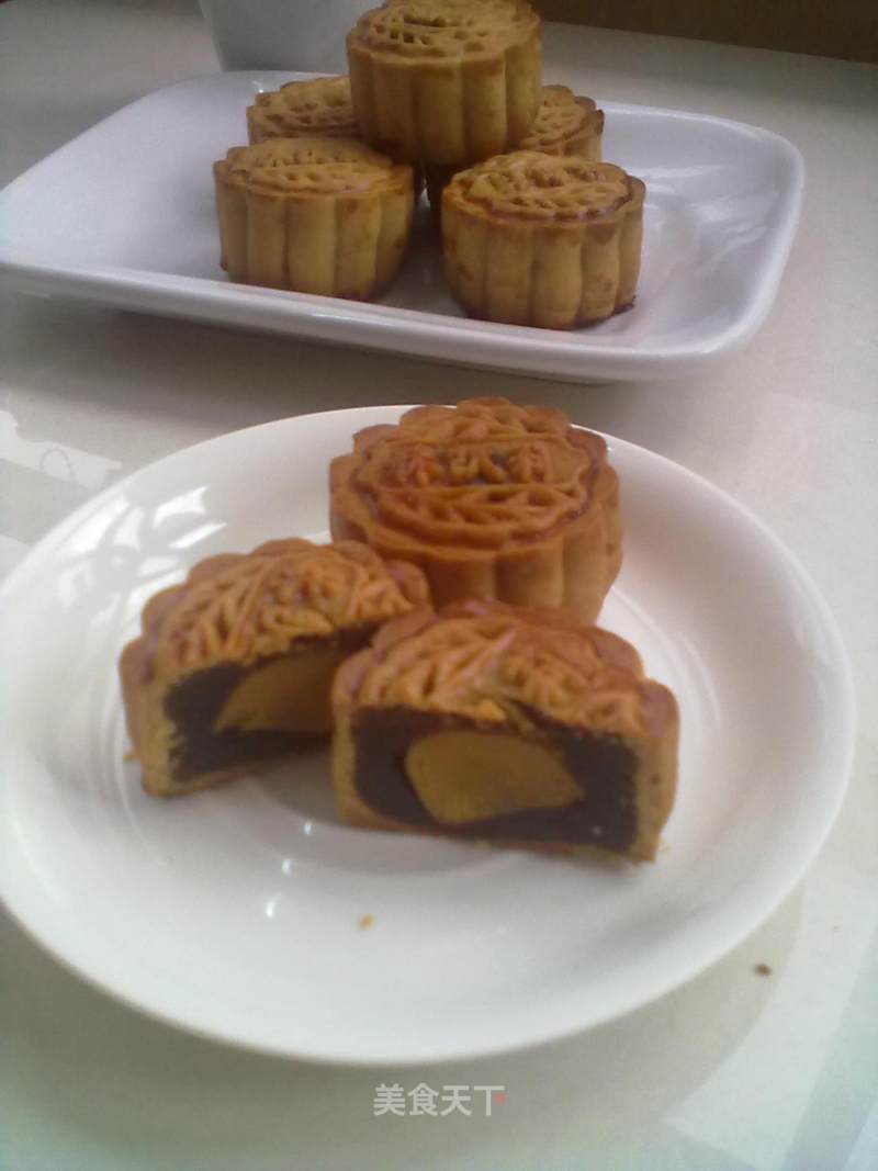 24 Pictures Process Xiangjie ~ ~ Mid-autumn Festival Preheating-[cantonese-style Egg Yolk Bean Paste Moon Cakes]