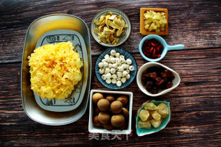 Summer Peach Gum Saponaria Rice Snow Yan White Fungus Pan recipe