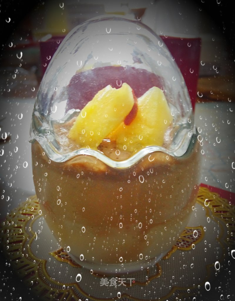 Two-color Banana Milk Mousse Cup without Whipped Cream recipe