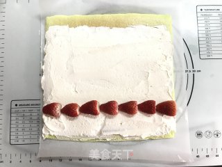 Strawberry Colorful Cake Roll recipe