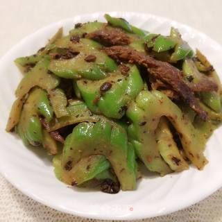 Stir-fried Bitter Gourd with Dace in Black Bean Sauce recipe