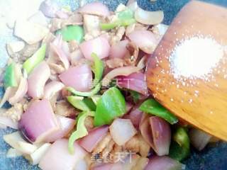 Fried Pork with Green Onions recipe