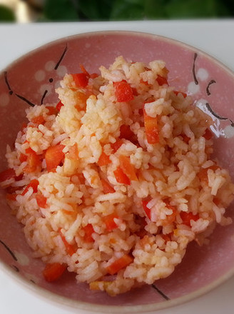 Fried Rice with Red Vegetables recipe