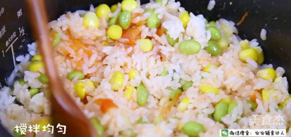 Tomato and Corn Braised Rice Baby Food Supplement Recipe recipe