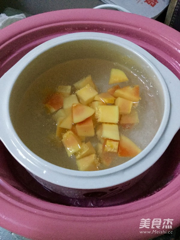 Papaya Stewed Snow Swallow recipe