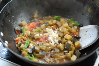 The Best Way to Eat Eggplant [fried Eggplant with Tomato and Pepper] recipe