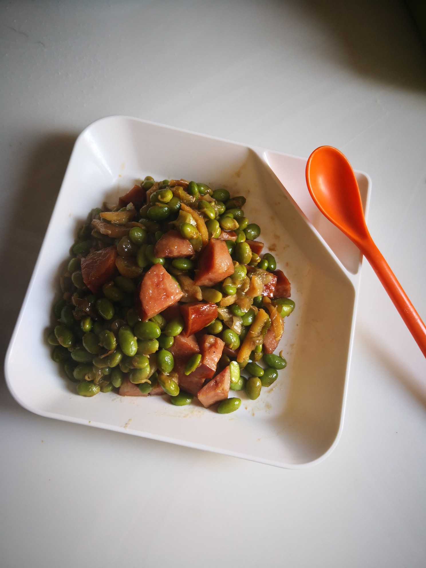 Stir-fried Green Beans with Sausage recipe