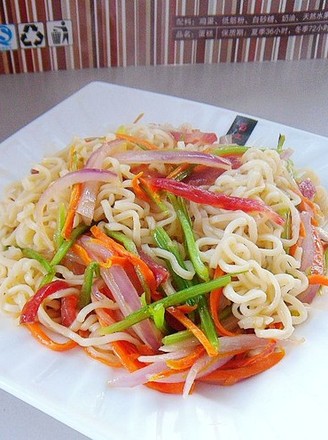 Fried Noodles with Sausage recipe