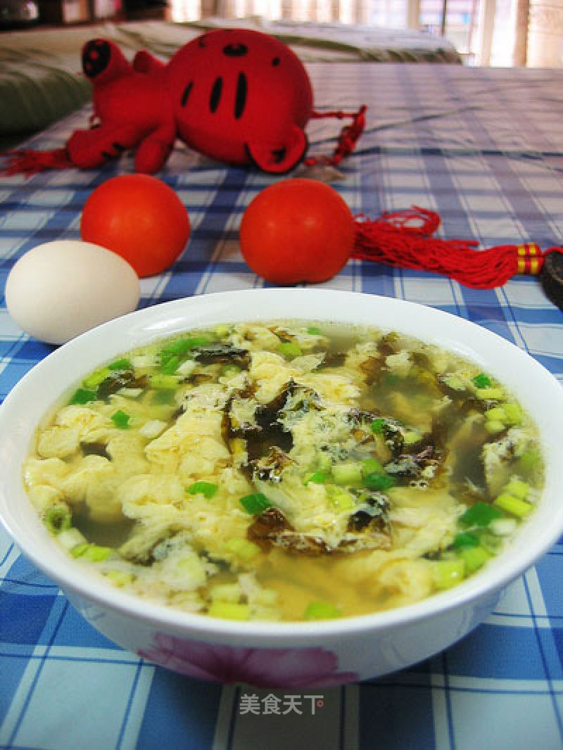 Egg Seaweed Soup recipe