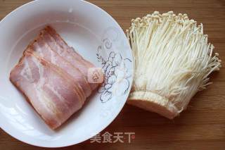 #aca烤明星大赛#——bacon and Enoki Mushroom Roll recipe