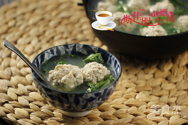 Green Vegetable Tofu Meatball Soup recipe