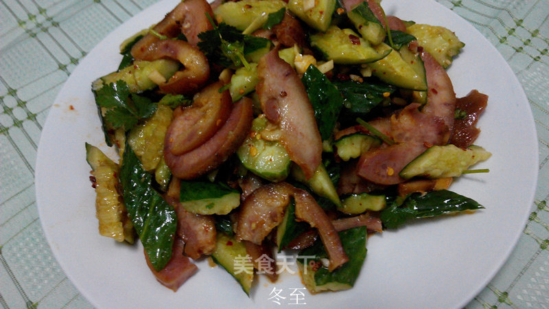 Pork Head Meat Mixed with Cucumber recipe