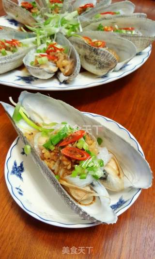 Steamed Corn Mussels with Garlic recipe