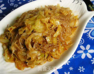 Stir-fried Vermicelli Cabbage with Shrimp Sauce recipe