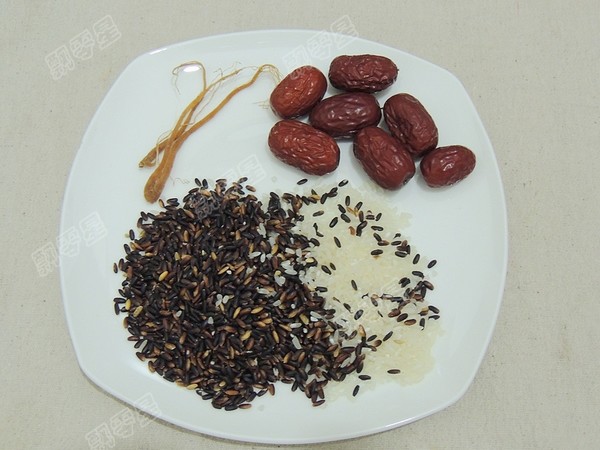 Codonopsis, Red Dates and Purple Rice Porridge recipe