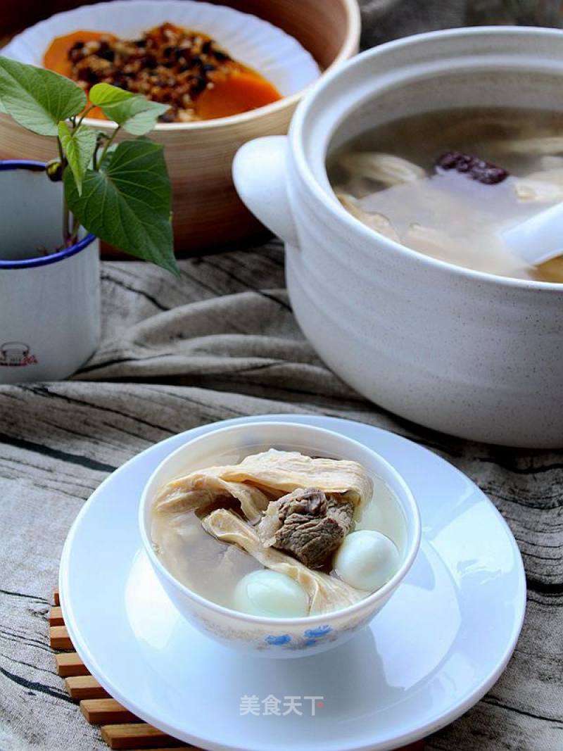 Tofu Soup with Quail Egg and Pork Ribs recipe