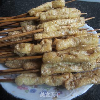 Home-cooked Delicious Barbecue-----grilled Tofu Skewers recipe