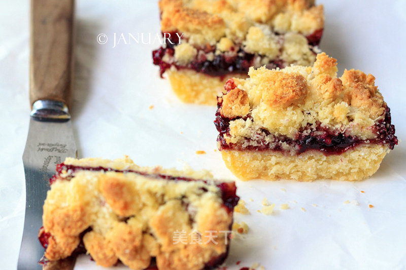 Coconut Jam Soft Shortbread recipe