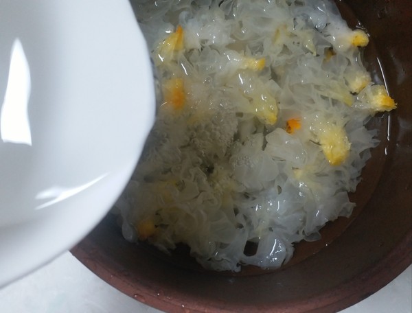 Peach Gum, Wolfberry and White Fungus Soup recipe