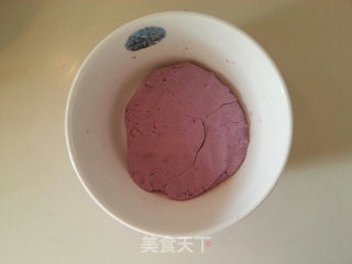 Purple Sweet Potato and Red Bean Cake recipe