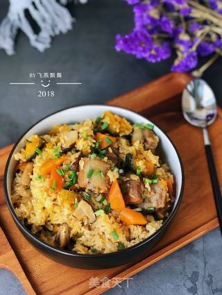 Liqiu Paste Autumn Fat ~ Pumpkin Ribs Braised Rice recipe