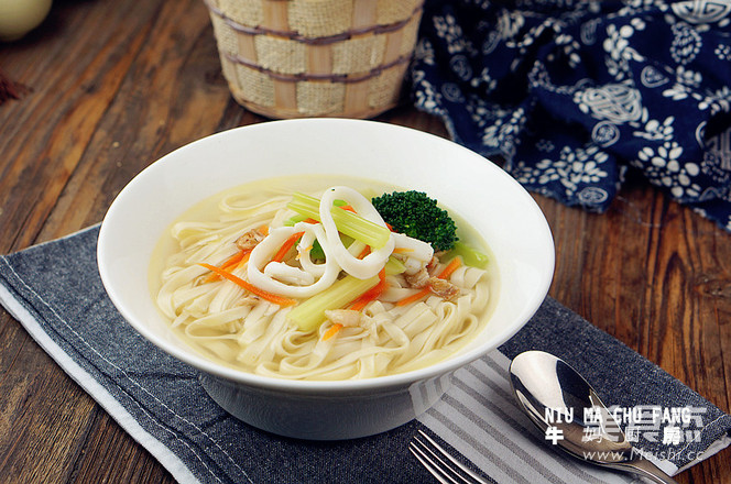 Squid Pork Noodle Soup recipe