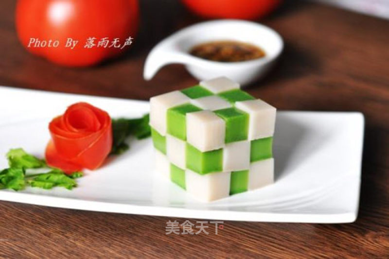 Fun with Collagen-two-color Skin Jelly Cube recipe