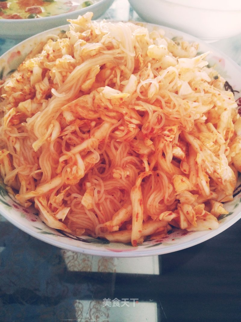 Spicy Cabbage Mixed with Vermicelli recipe