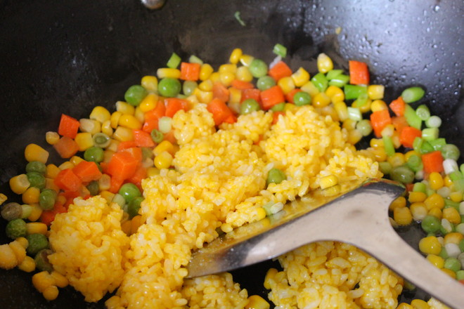 Golden Assorted Fried Rice recipe